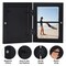 Americanflat Quick-Change Photo Storage Display Frame - Store up to 35 Pictures at Once with Elastic Strap Storage - Shatter Resistant Glass - Hanging Hardware - Includes Easel - Black